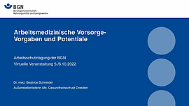 Präsentation Arbeitsschutztagung 2022