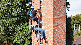 Rettung aus Steigschutzleiter