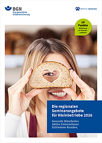 Titelblatt der Seminarbroschüre für Kleinbetriebe im Backgewerbe 2026