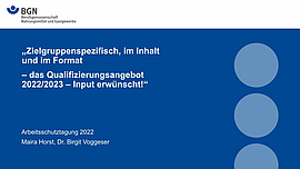 Präsentation Arbeitsschutztagung 2022