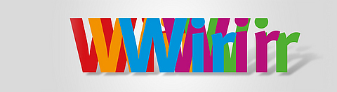 Das Wort "Wir" in verschiedenen Farben.