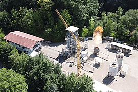 Luftaufnahme  Explosionsversuch Kappelrodeck