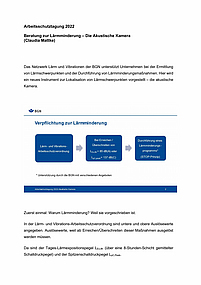 Präsentation Arbeitsschutztagung