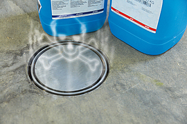 Chlorgas, Lauge-Säure