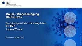 Titel Präsentation Online-Branchentagung Weimar