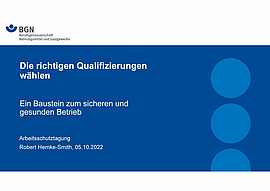 Präsentation Arbeitsschutztagung 2022