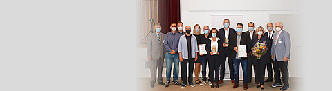 Gruppenfoto von der Verleihung des BGN-Inklusionspreises 2021.