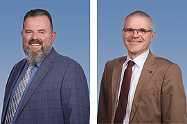 Die Vorsitzenden des BGN-Vorstands Stefan Mallwitz und Dirk Ellinger  (v.l.)