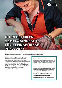 Titelseite: DIE REGIONALEN SEMINARANGEBOTE FÜR KLEINBETRIEBE 2021/2022 - Fleischwirtschaft