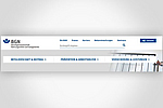 Screenshot der Hauptnavigation der BGN-Webseite.