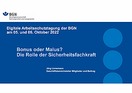 Präsentation Arbeitsschutztagung 2022